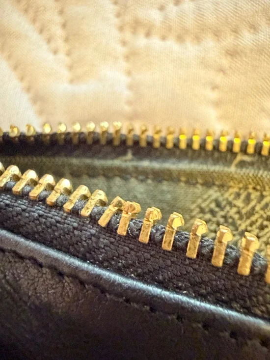 Mulberry Black Leather Wristlet Clutch with Gold Tree Medallion. As is. - Picture 8 of 8